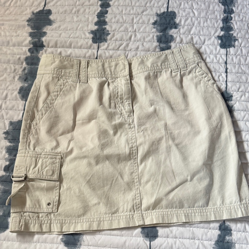 J. Crew Cream Cargo Skirt